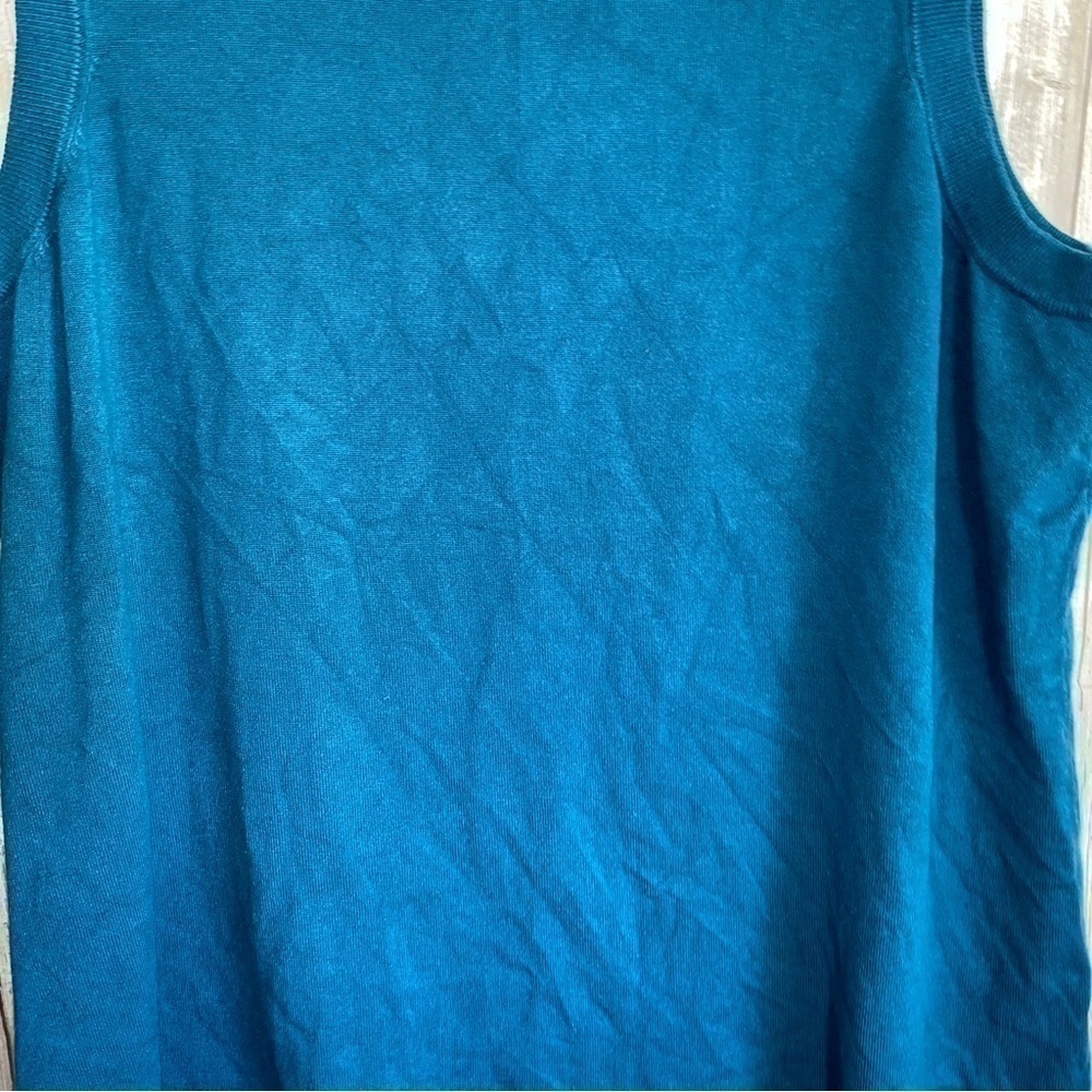 Lane Bryant Turquoise Sleeveless Sweater Shell Knit Top Women’s 22/24 Blue - Picture 4 of 6